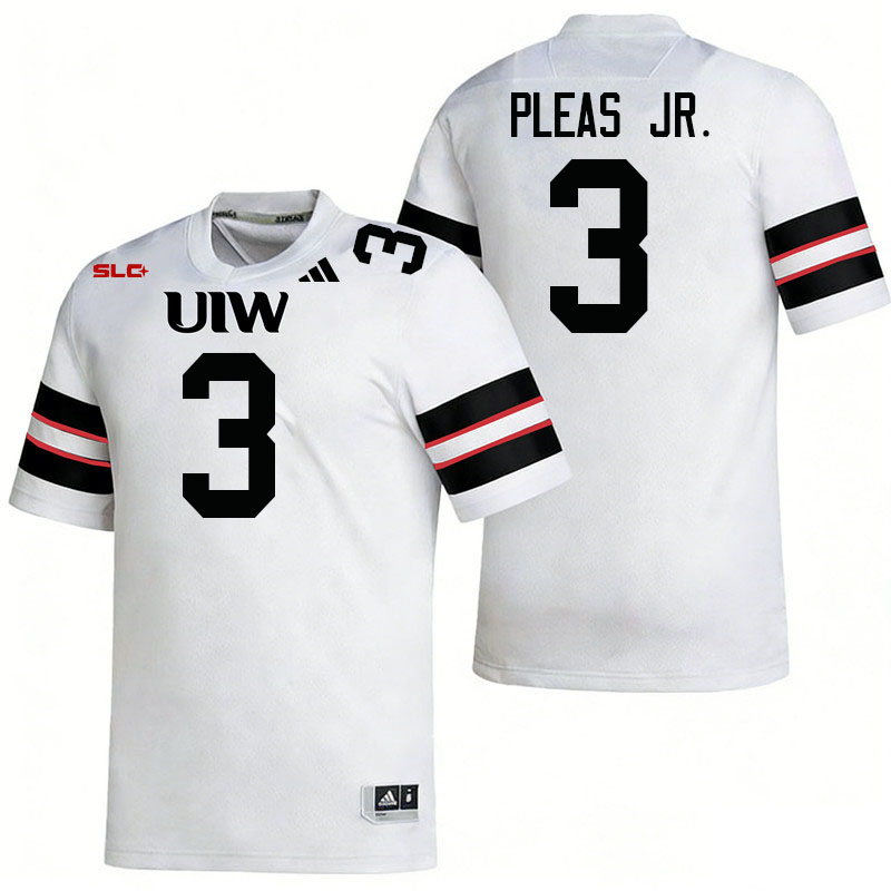 Incarnate Word Cardinals #3 Michael Pleas Jr. College Football Jerseys,Uniforms-White